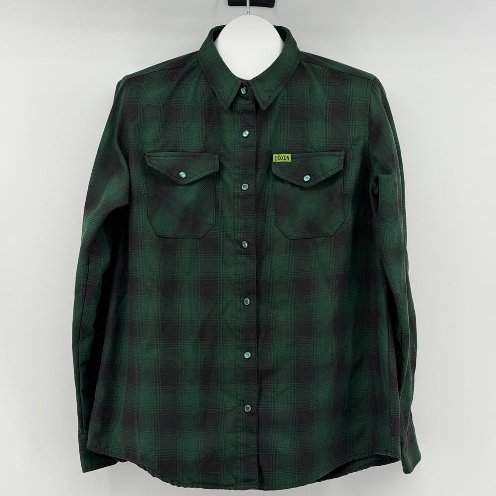 Dixxon Absinthe Heritage Shirt Men L Plaid Button Snap Streetwear Casual